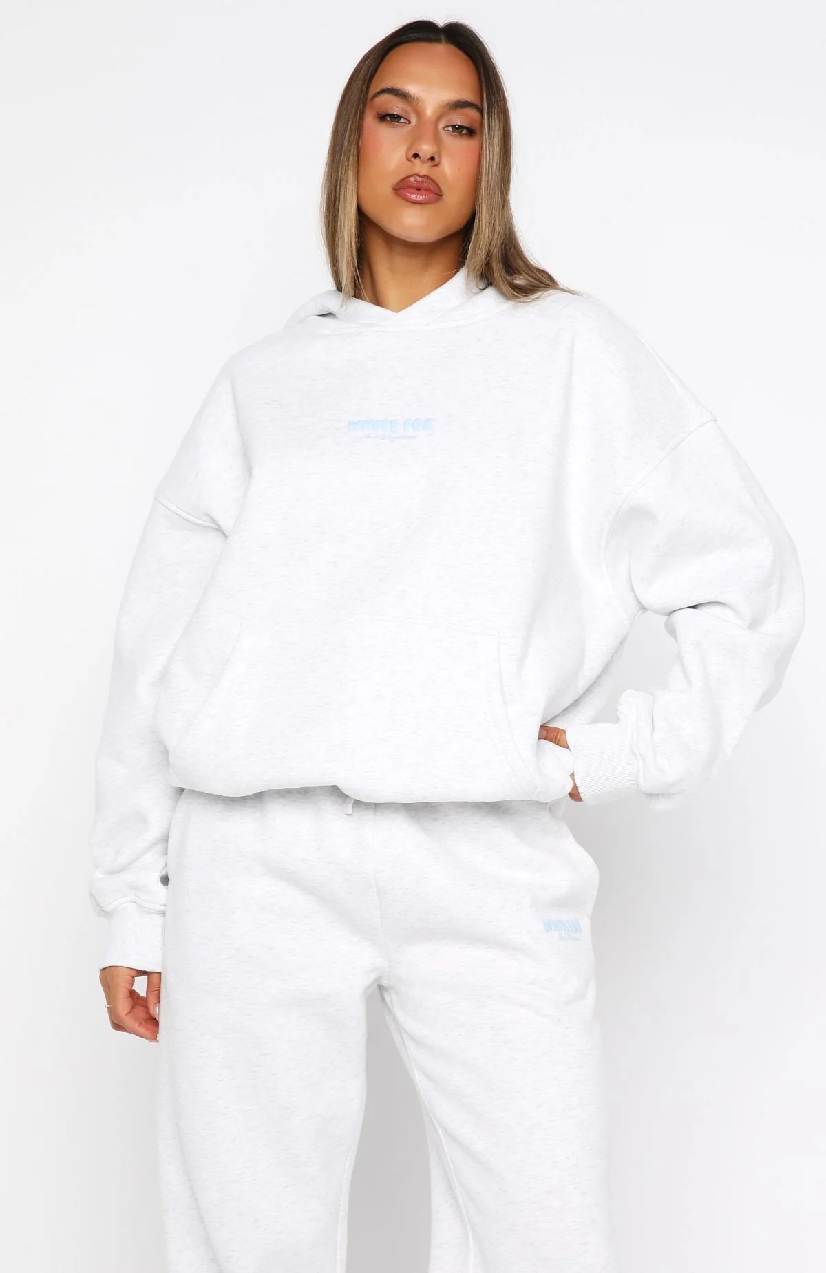 Daydreamers Nadia Oversized Hoodie Grey Marle - White Fox Boutique