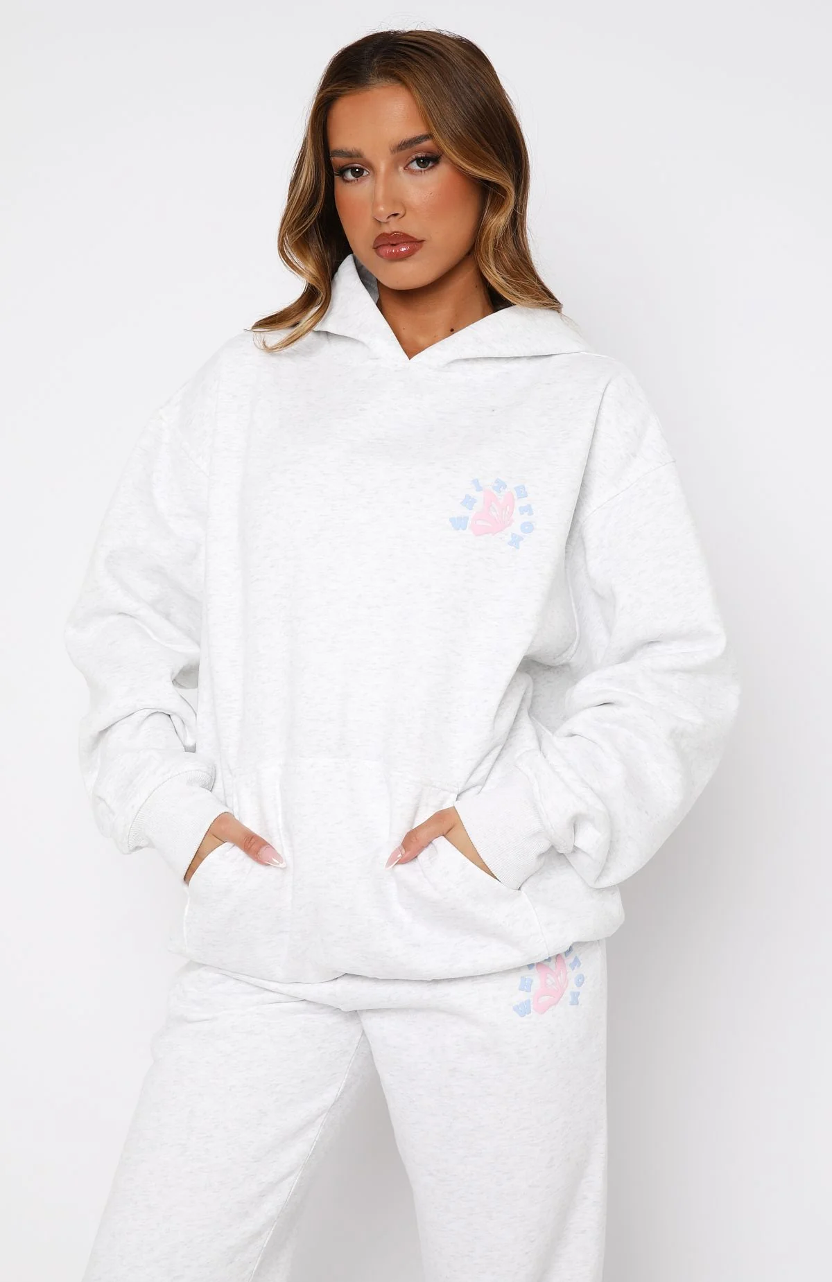 Give You The Best Oversized Hoodie Grey Marle - White Fox Boutique