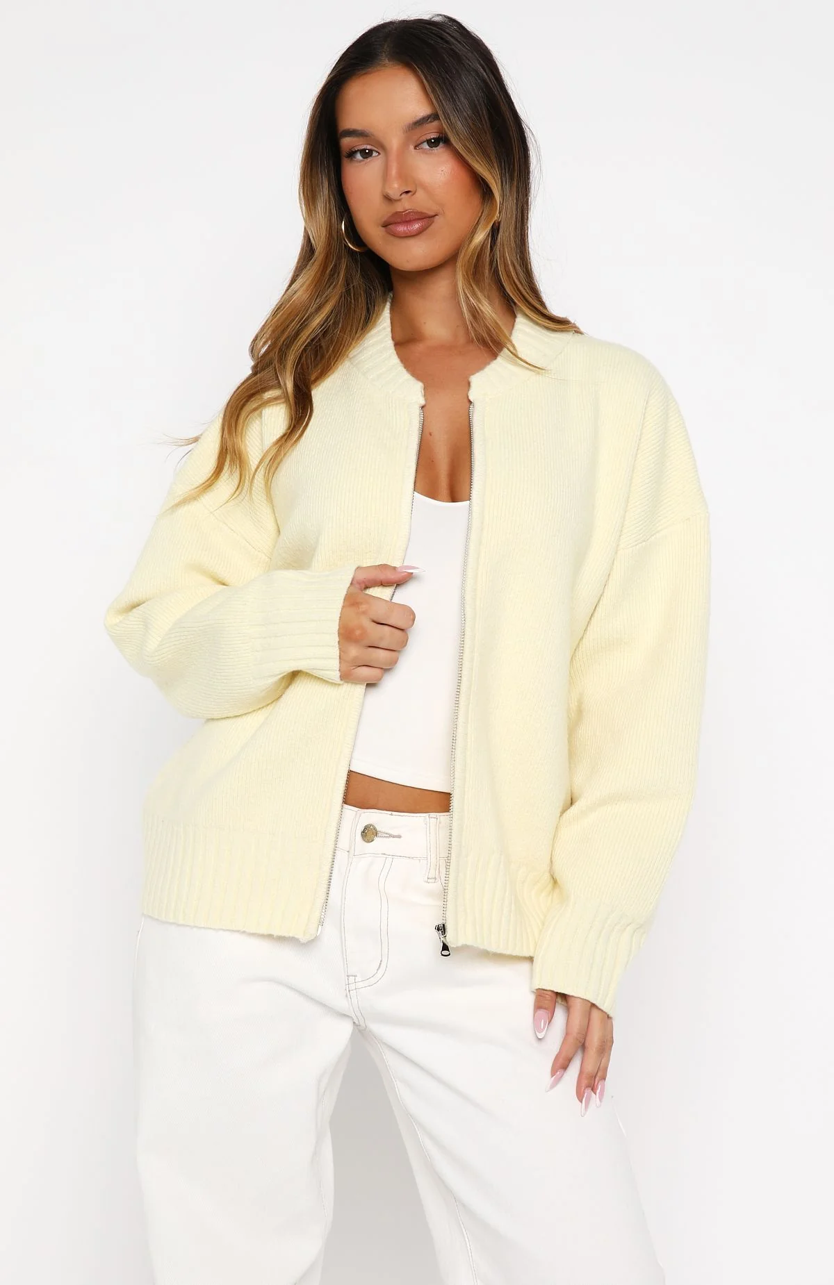 Unbreakable Bond Knit Jacket Lemon - White Fox Boutique
