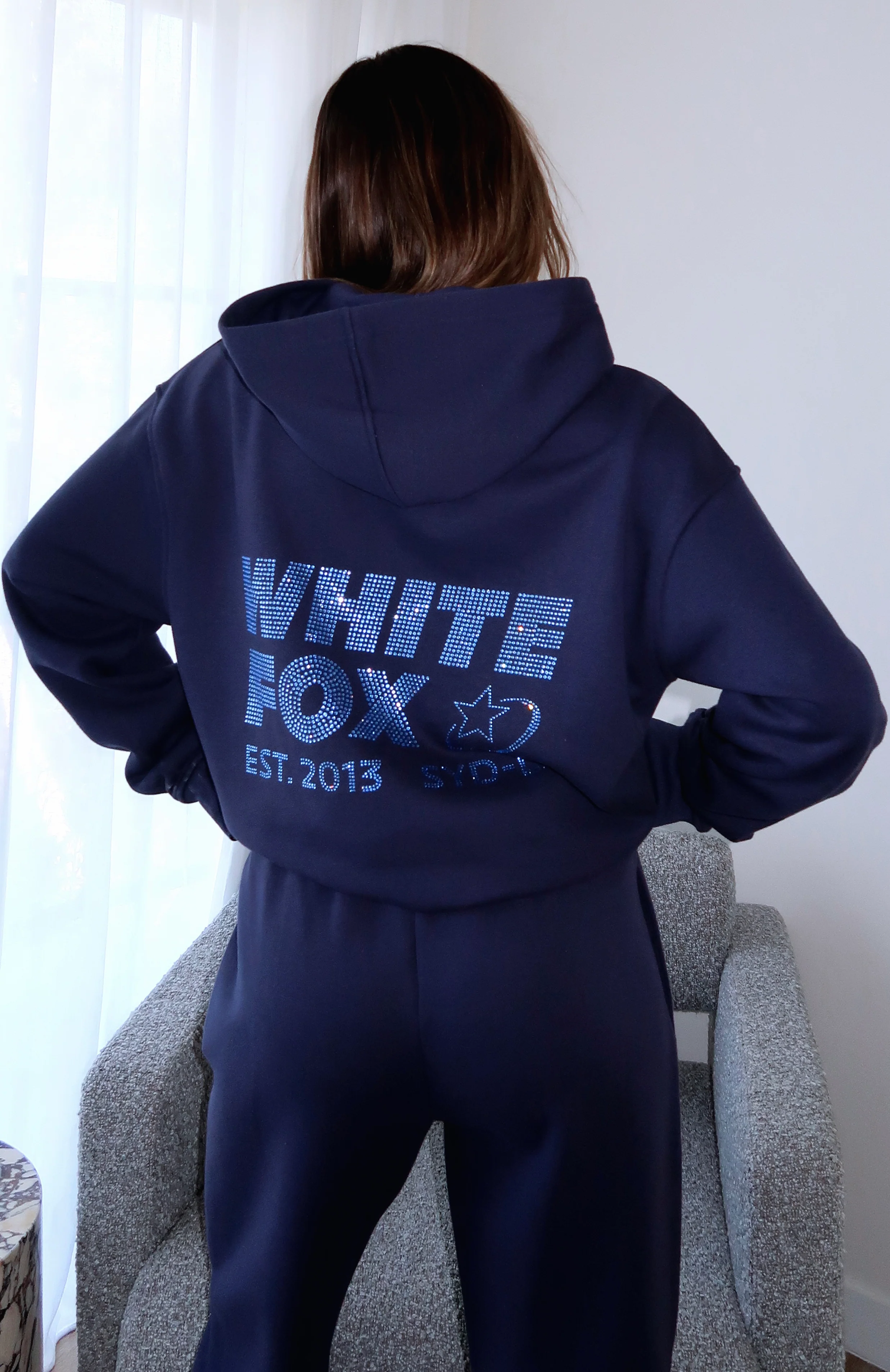 Always Shining Oversized Hoodie Navy - White Fox Boutique