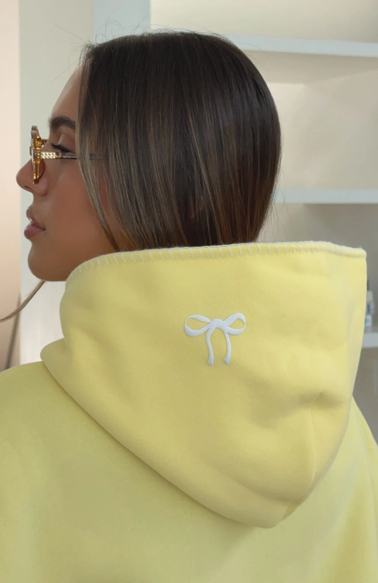 Vol. 1 Front Graphic Oversized Hoodie Lemon - White Fox Boutique