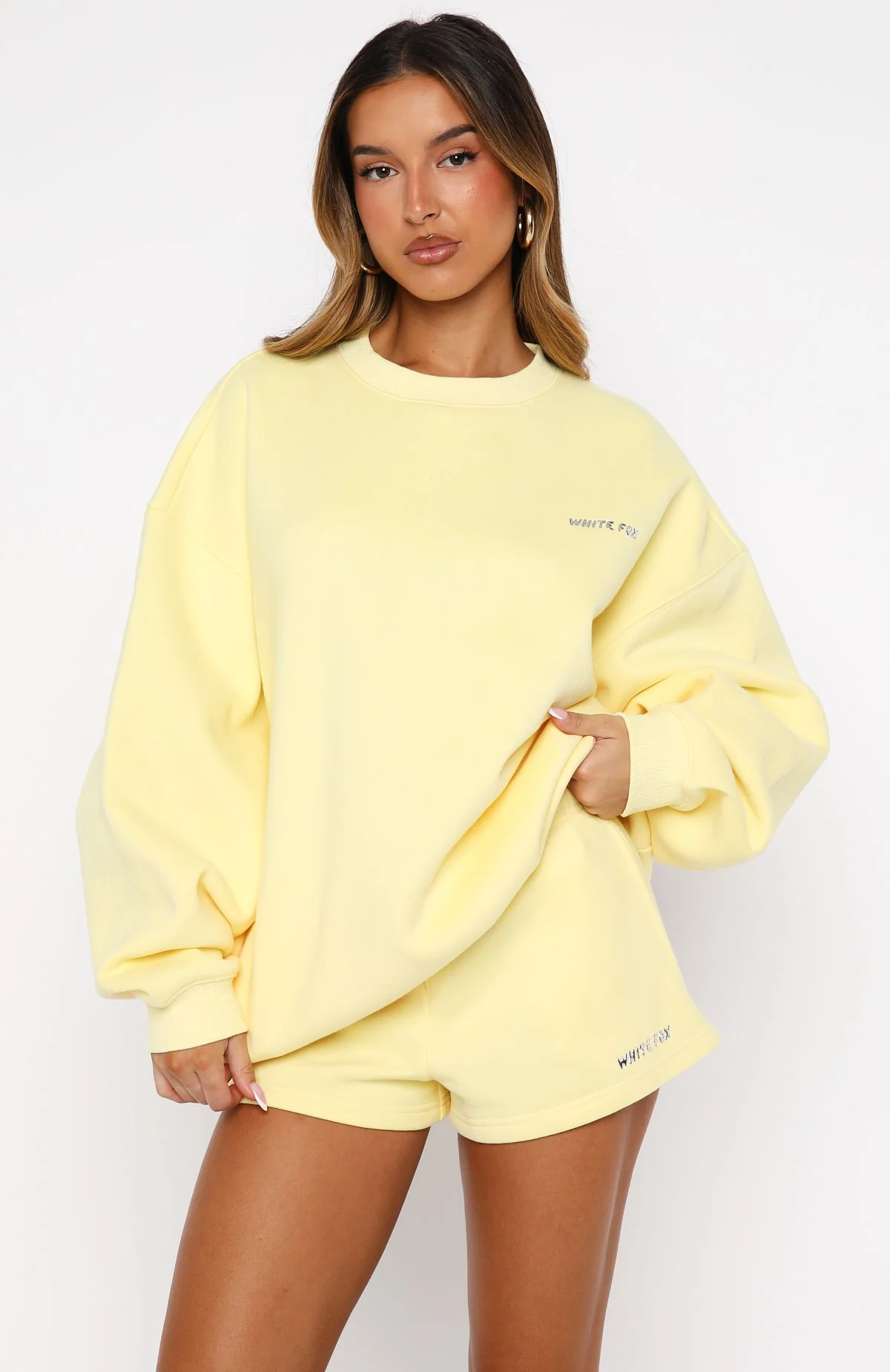 Test Drive Oversized Sweater Lemon - White Fox Boutique