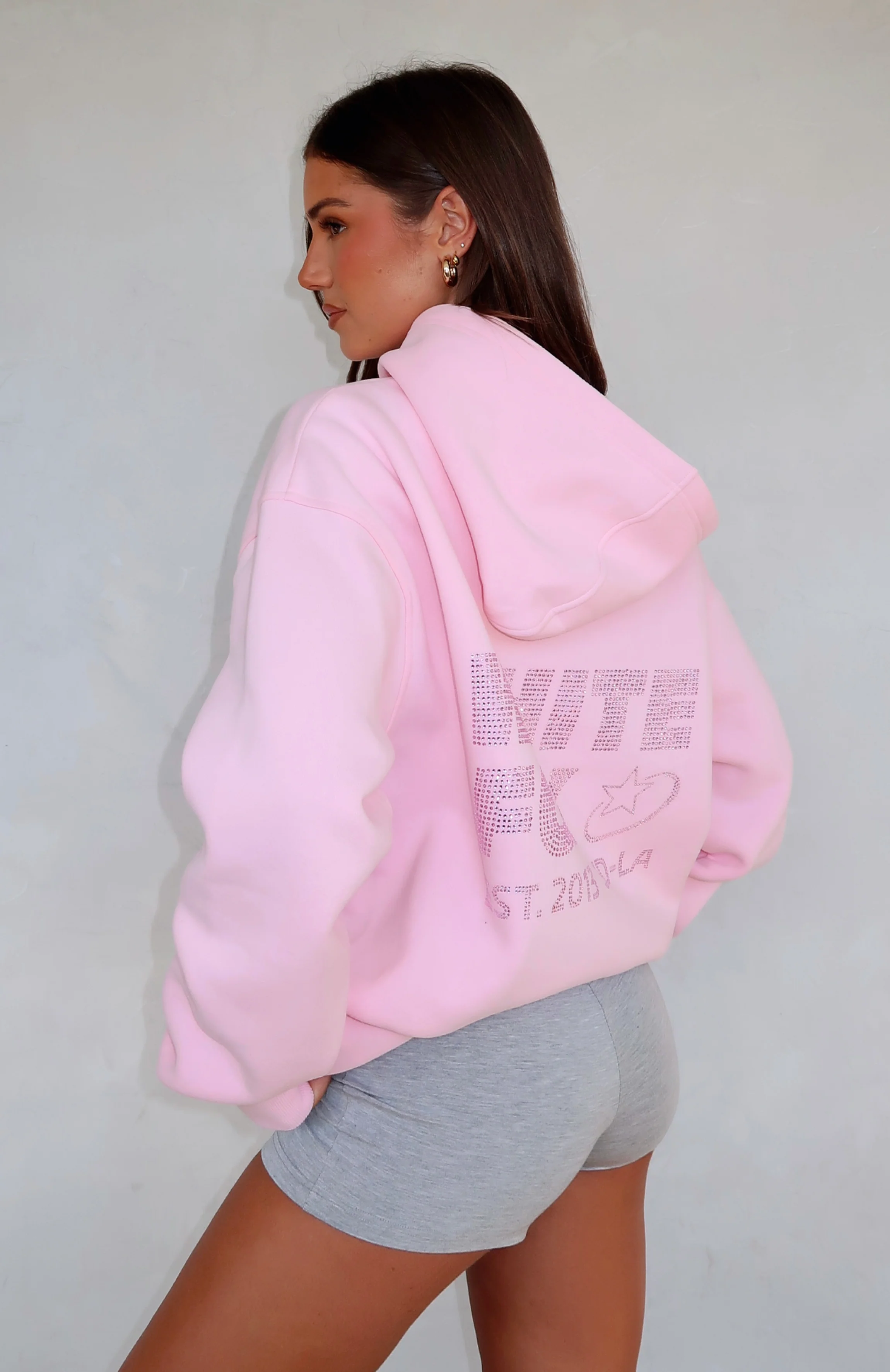 Always Shining Oversized Hoodie Posy - White Fox Boutique