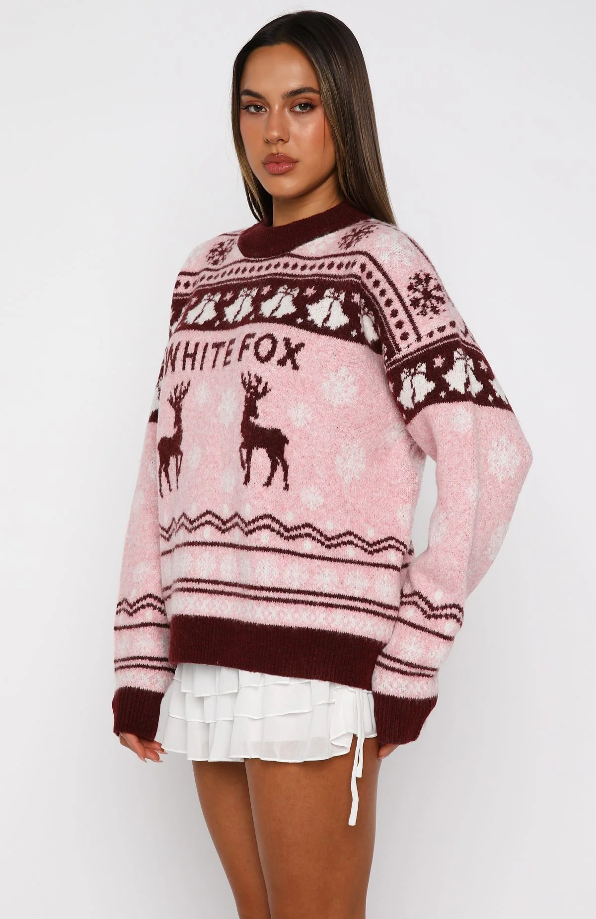 Arctic Fire Knit Sweater Crimson Twist - White Fox Boutique