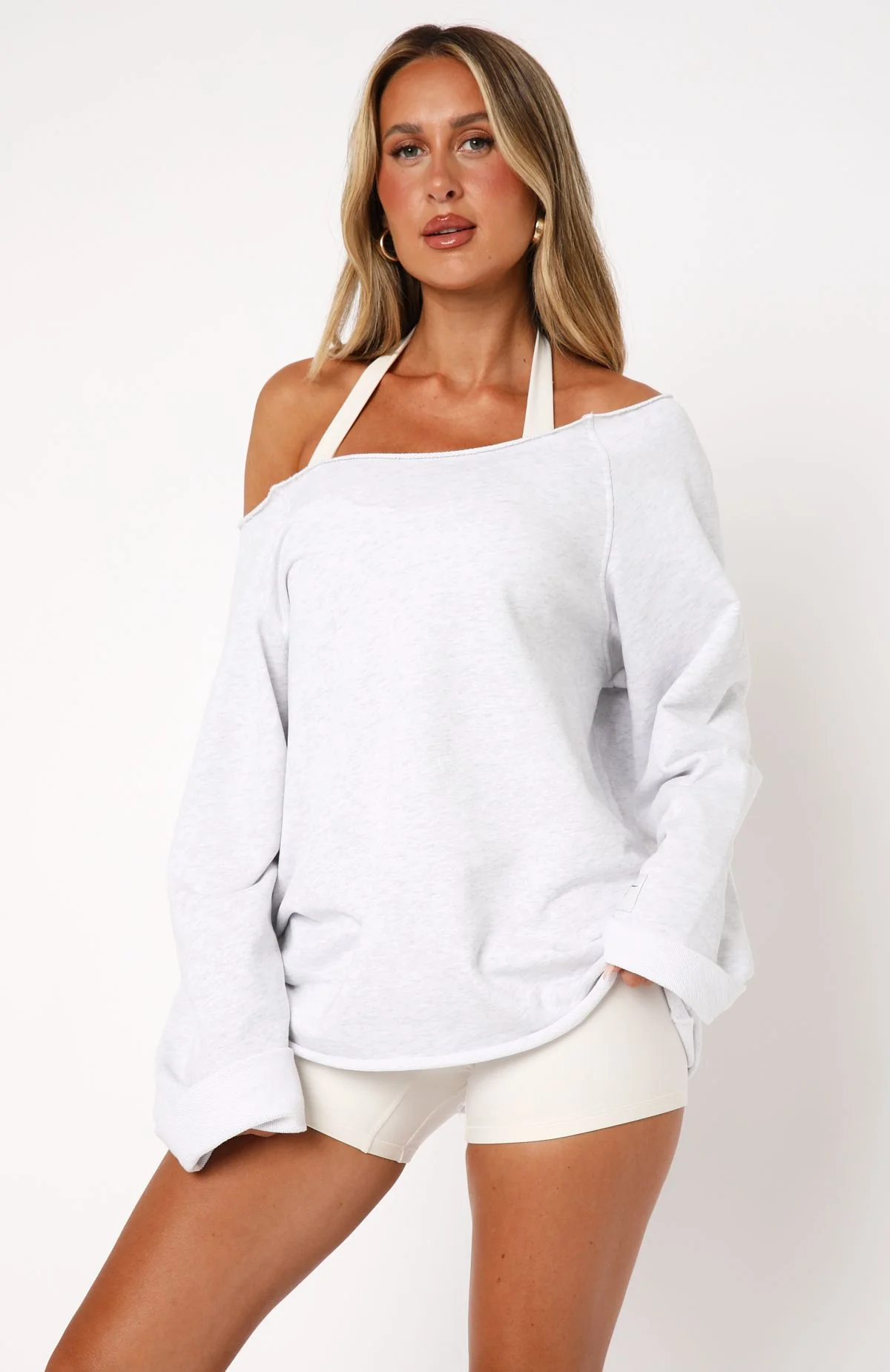 Call It Love Sweater Light Grey Marle - White Fox Boutique
