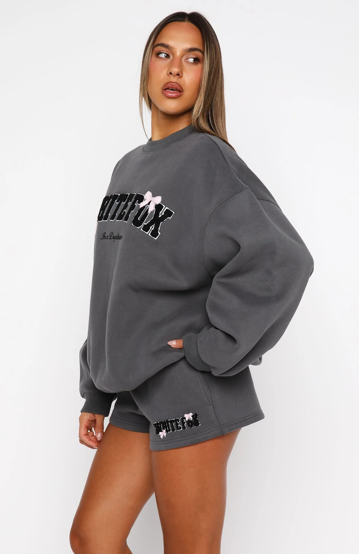 Daydreamers Madeline Drop Shoulder Sweater Volcanic - White Fox Boutique