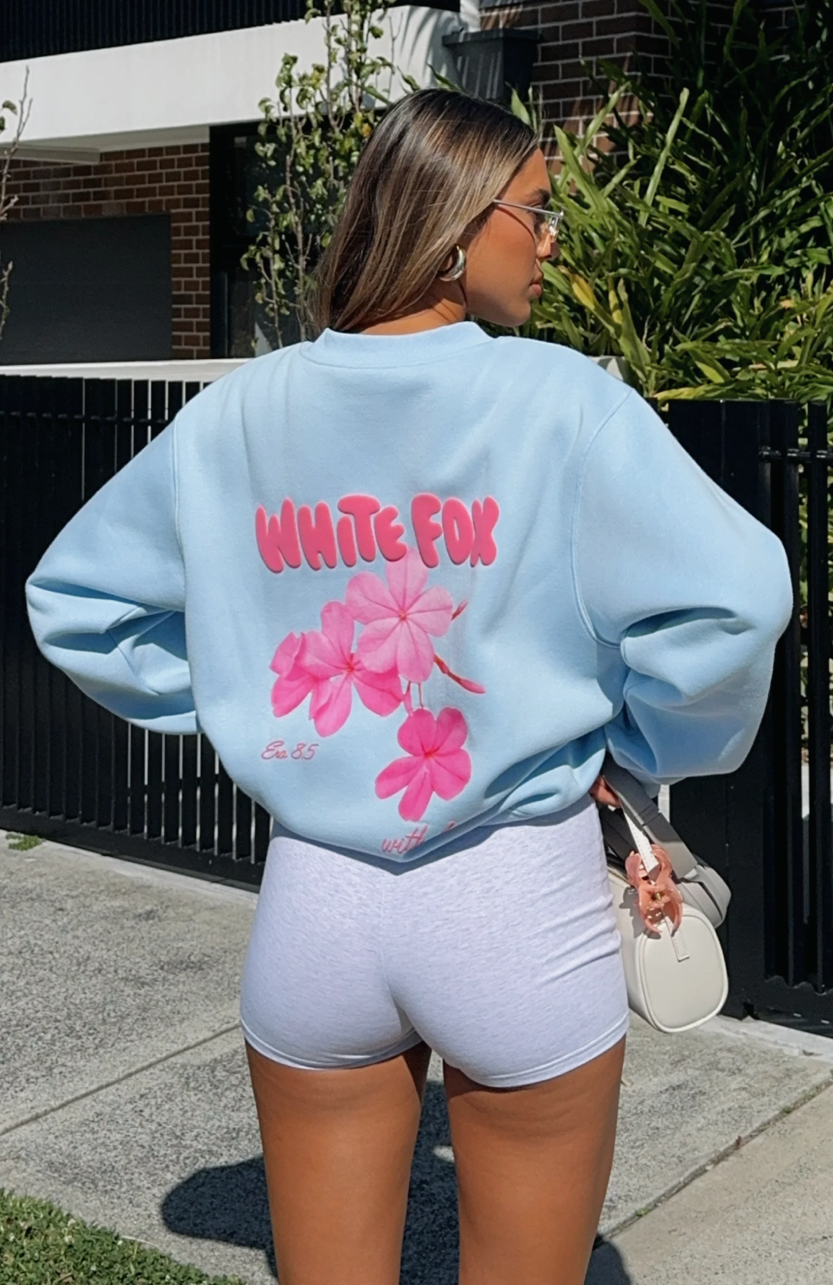 With Love & Romance Oversized Sweater Baby Blue - White Fox Boutique