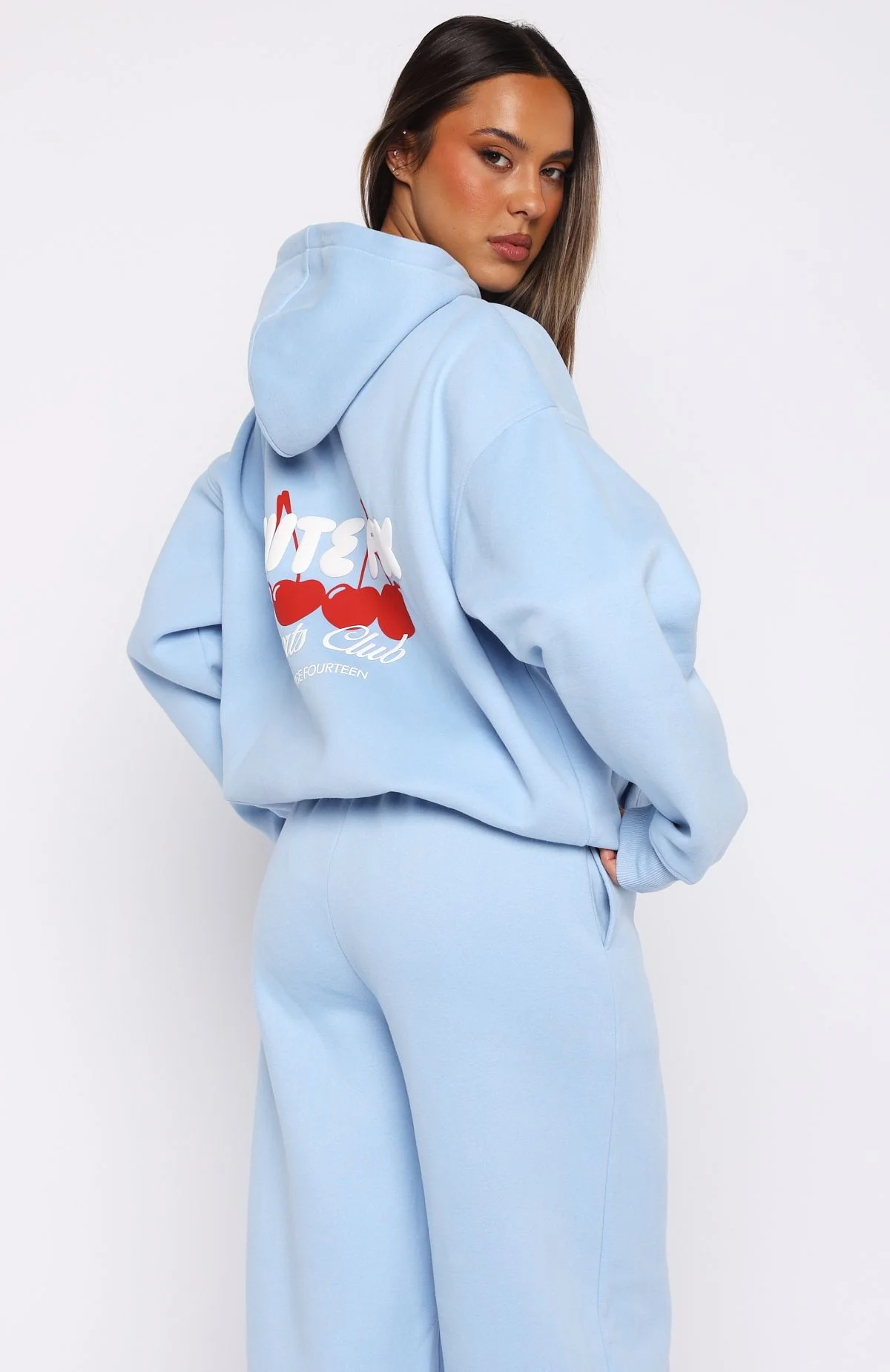 Club 14 Cassie Boxy Hoodie Blue - White Fox Boutique