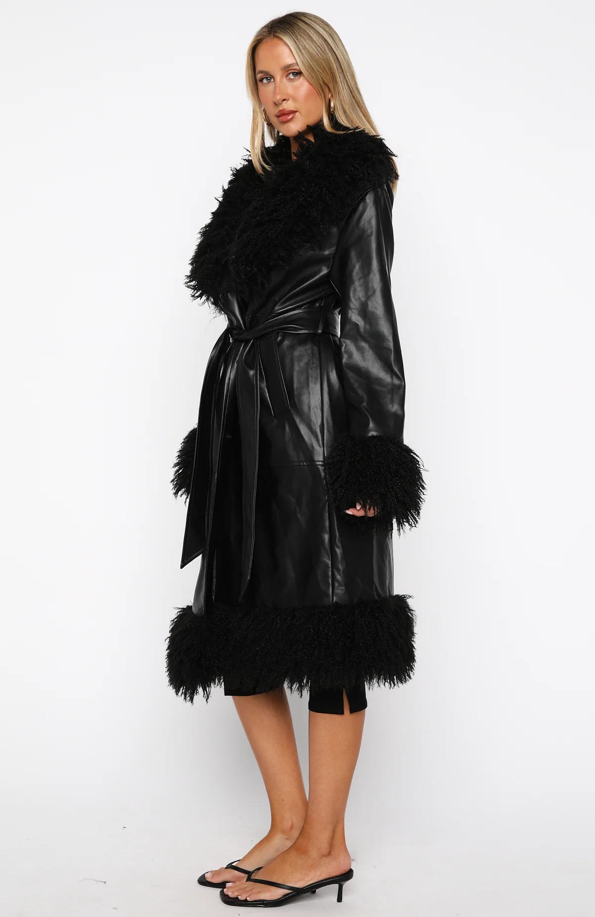 In My Space Pu Jacket Black - White Fox Boutique