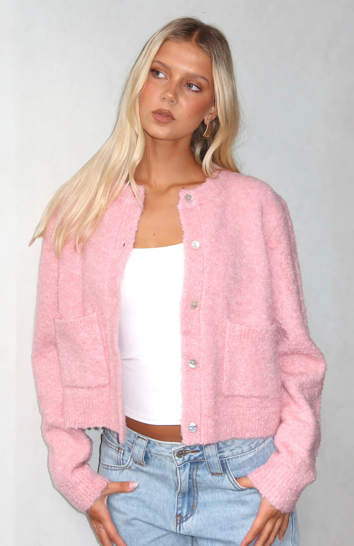 Layer Of Love Knit Cardigan Dusty Pink - White Fox Boutique