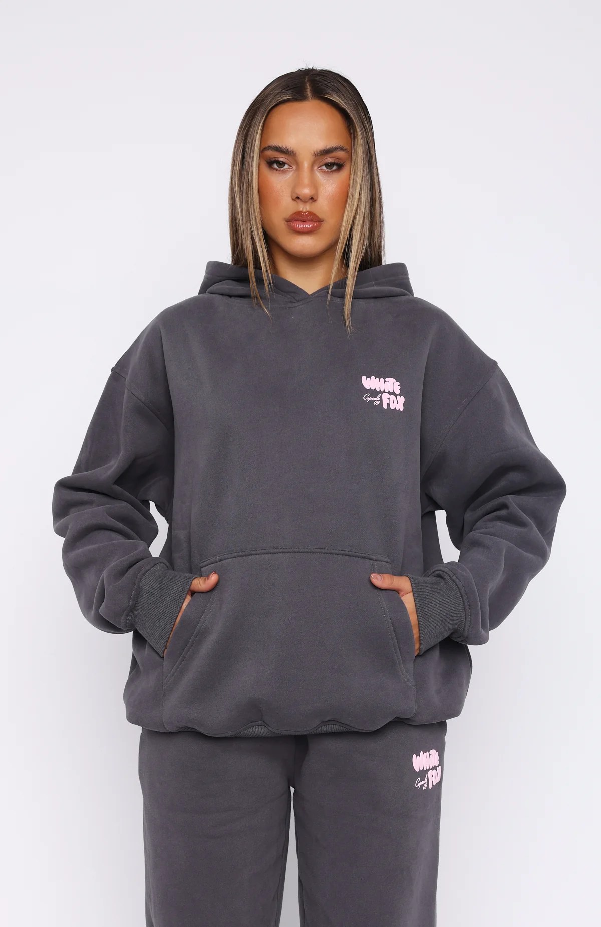 Capsule 9 Star Of The Moment Oversized Hoodie Volcanic - White Fox Boutique