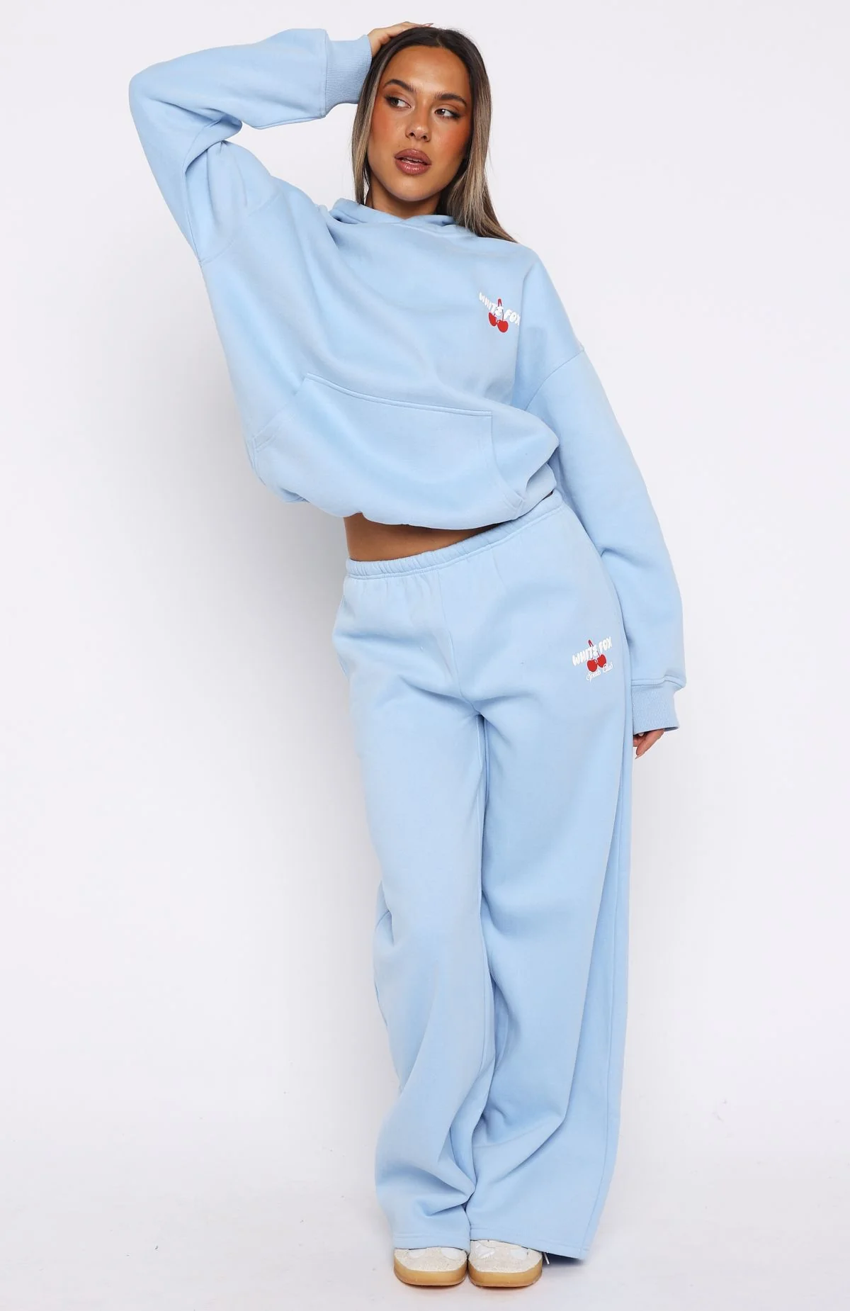 Club 14 Cassie Boxy Hoodie Blue - White Fox Boutique