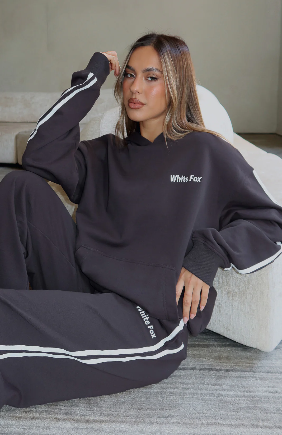 Star Student Oversized Hoodie Charcoal - White Fox Boutique