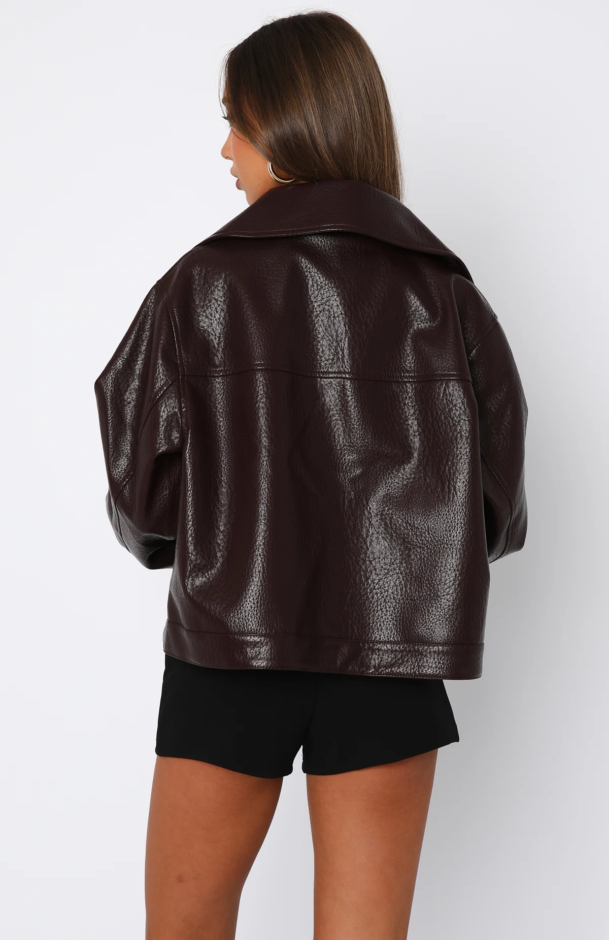 Nobody Told Me PU Jacket Plum - White Fox Boutique