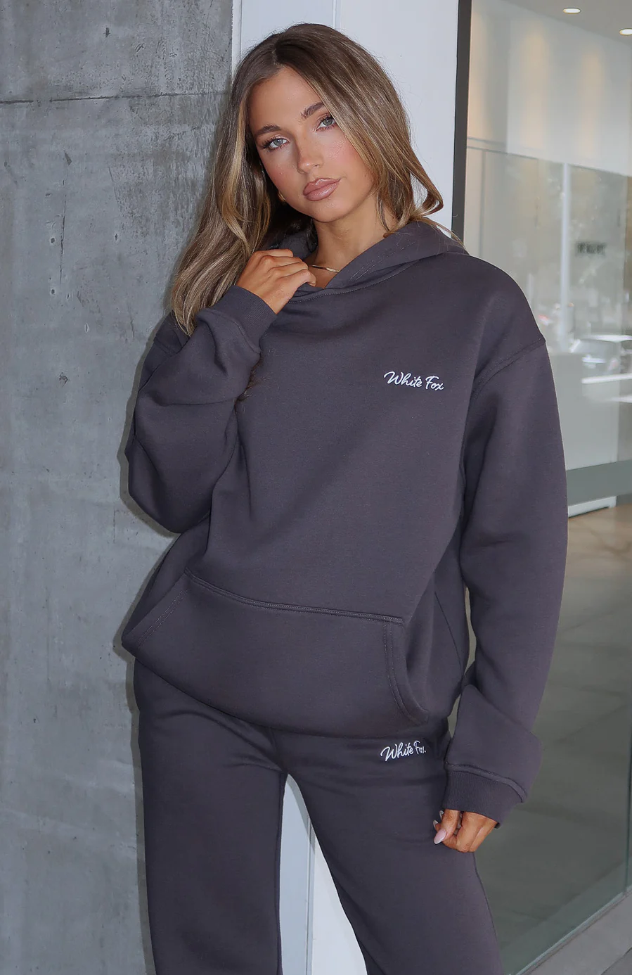 Match Your Words Oversized Hoodie Charcoal - White Fox Boutique
