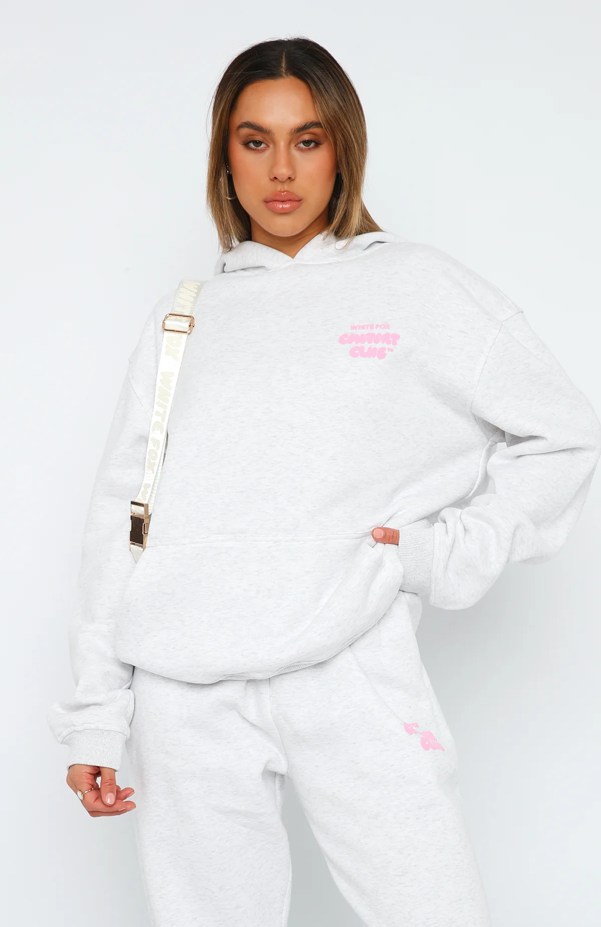 Comfort Club Oversized Hoodie Mist - White Fox Boutique