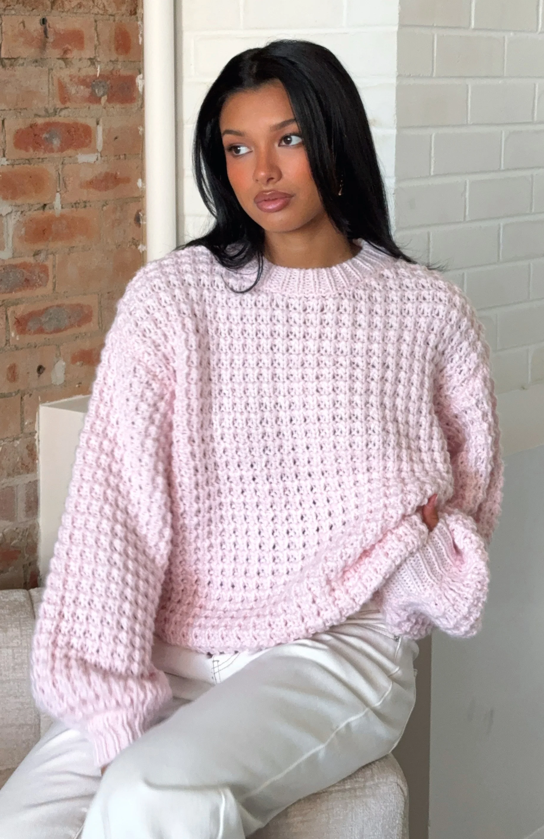 Pure Comfort Knit Sweater Baby Pink - White Fox Boutique