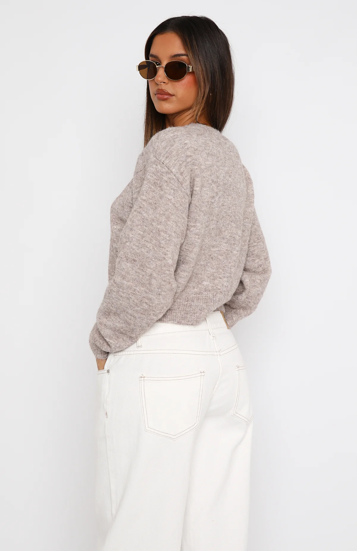 Warm Whispers Knit Cardigan Taupe - White Fox Boutique