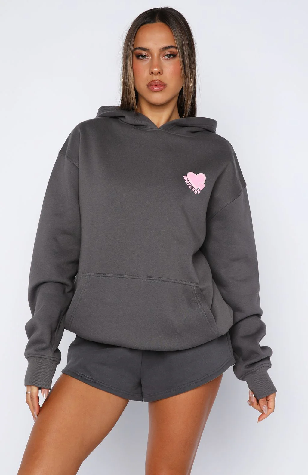 Never Stopping Oversized Hoodie Volcanic - White Fox Boutique
