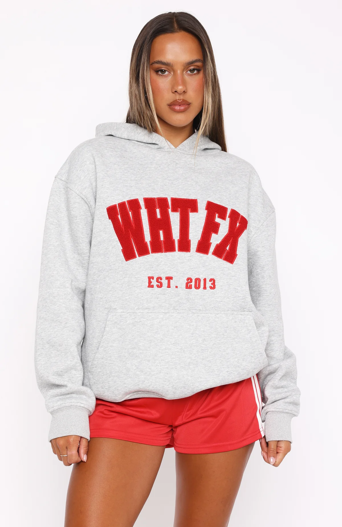 Give It Away Oversized Hoodie Dark Grey Marle - White Fox Boutique