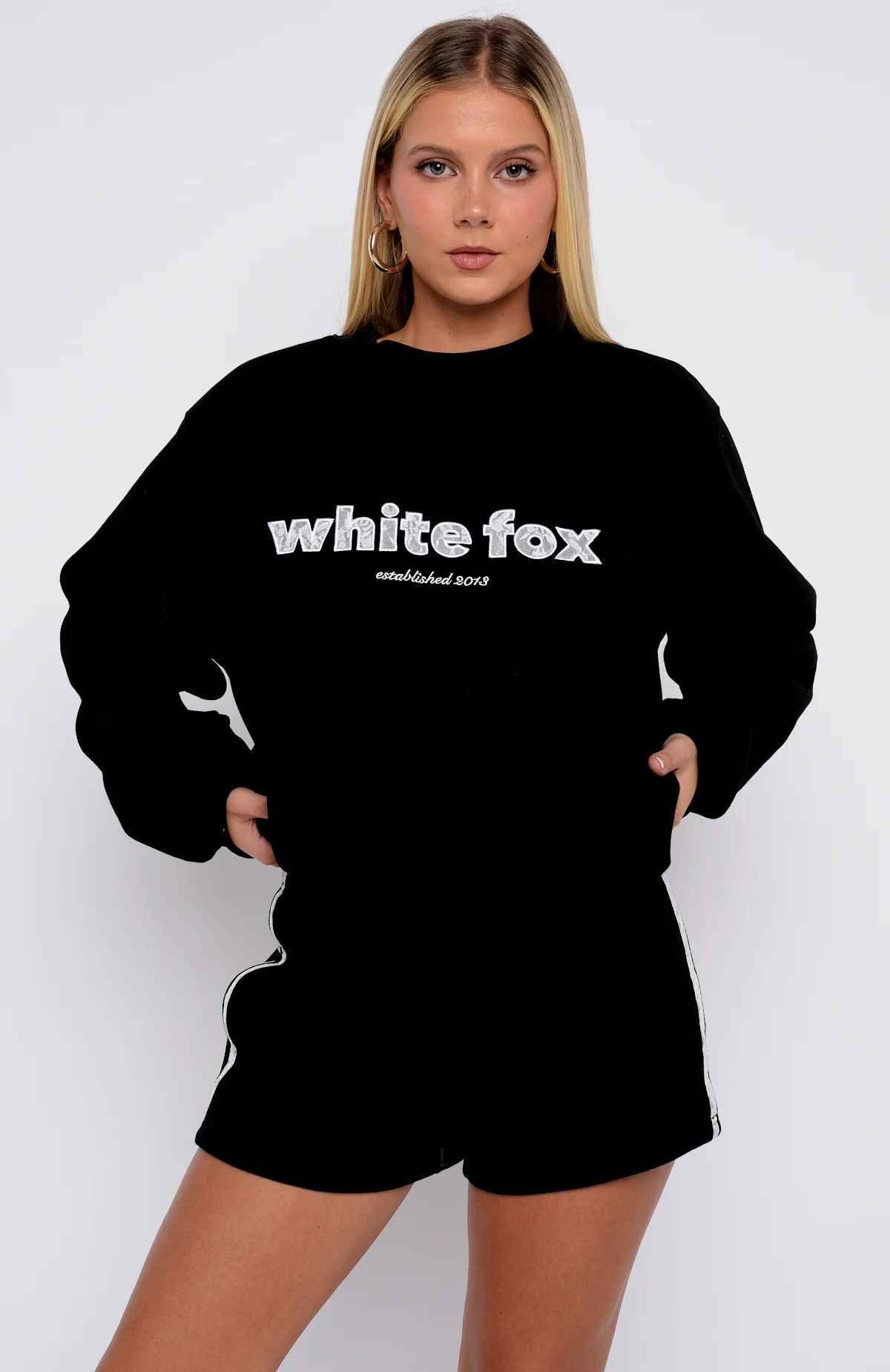 Gave You Everything Oversized Sweater Black - White Fox Boutique