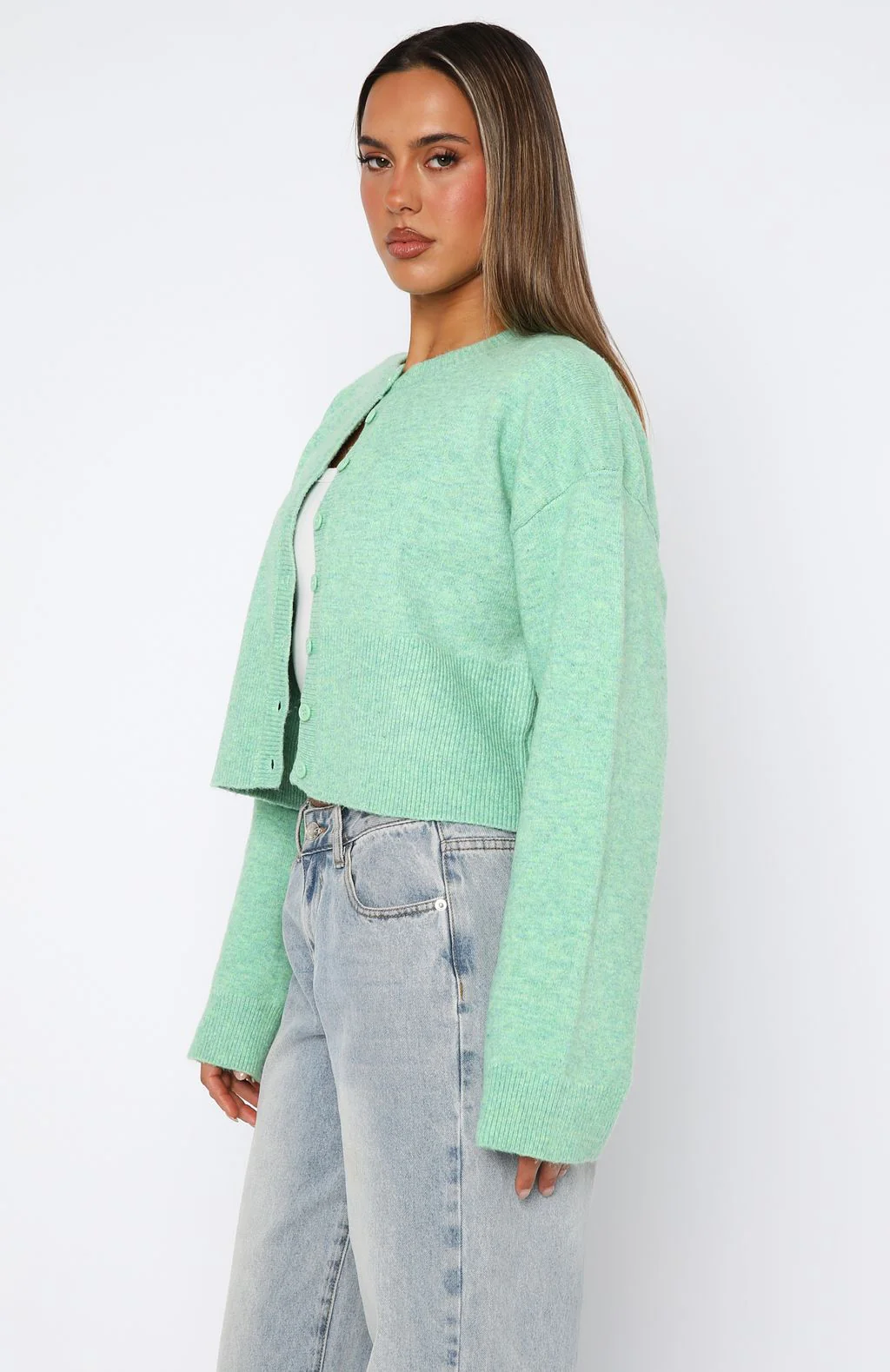 Make Me Happy Knit Cardigan Zesty Lime - White Fox Boutique