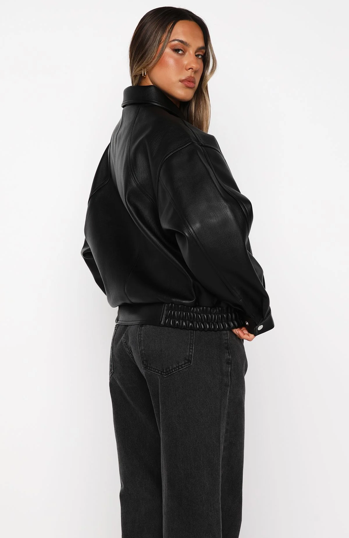 Retrograde PU Jacket Black - White Fox Boutique