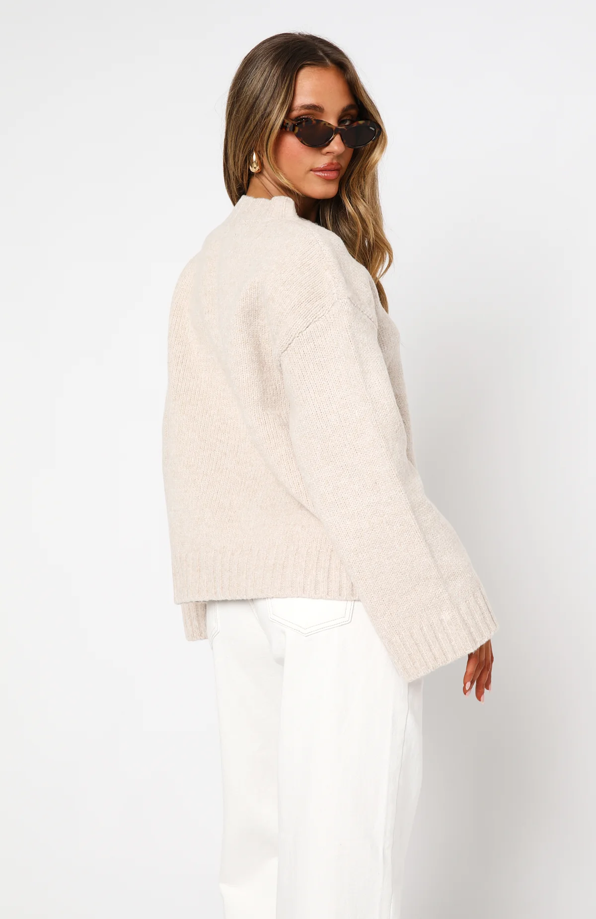 Winter's Chill Knit Sweater Oat - White Fox Boutique