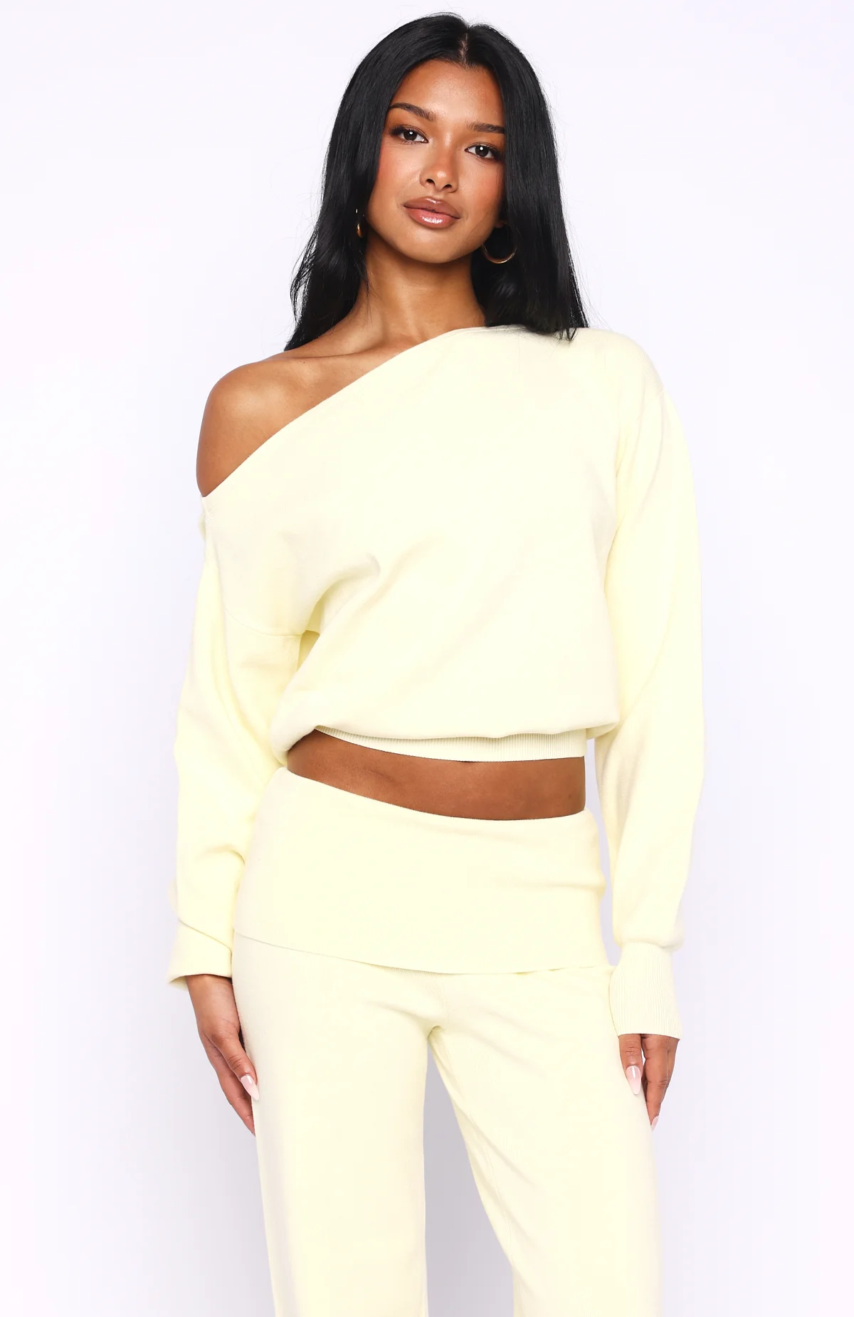 Can't Find The Words Knit Sweater Lemon - White Fox Boutique