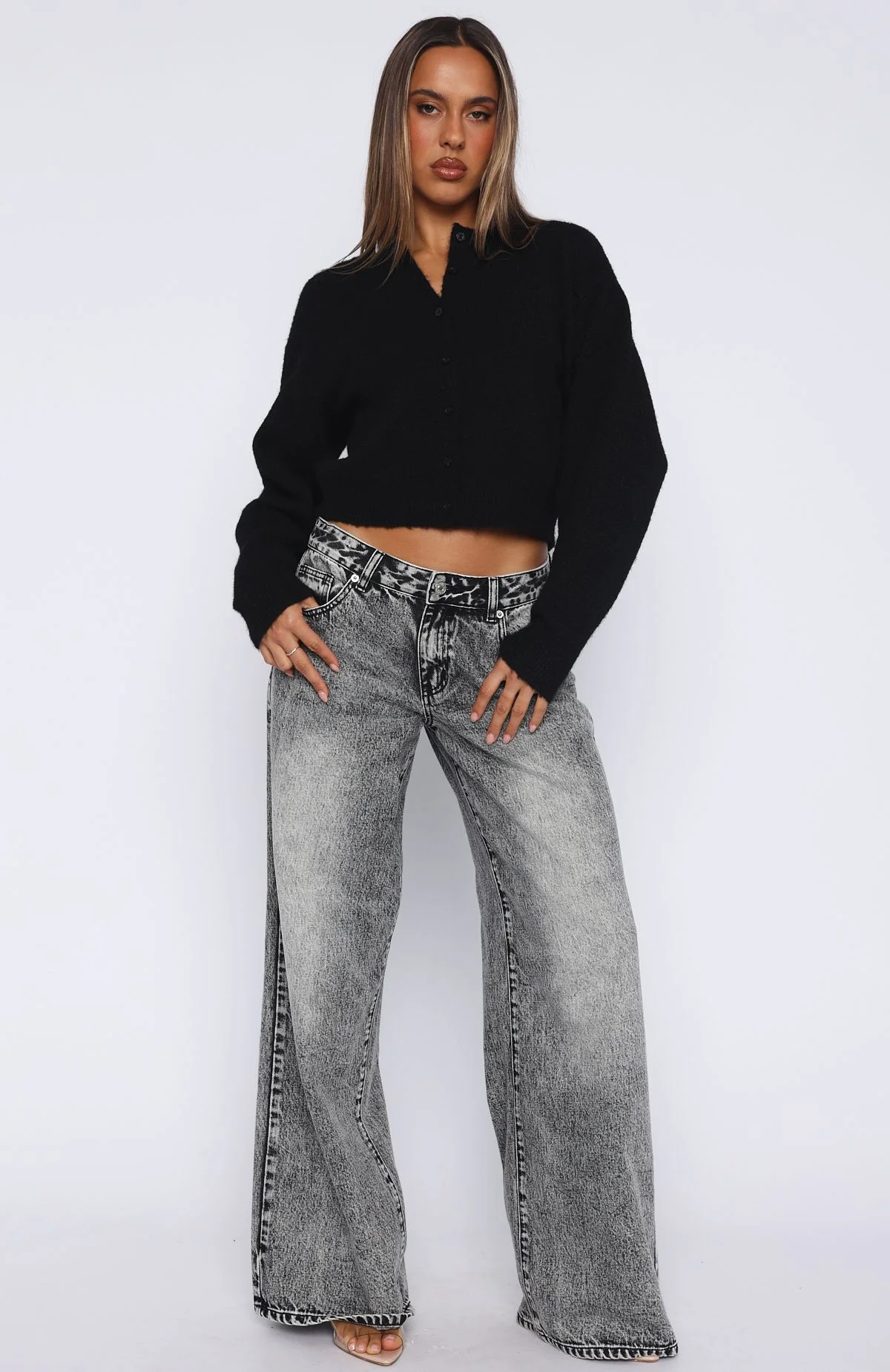 Warm Whispers Knit Cardigan Black - White Fox Boutique