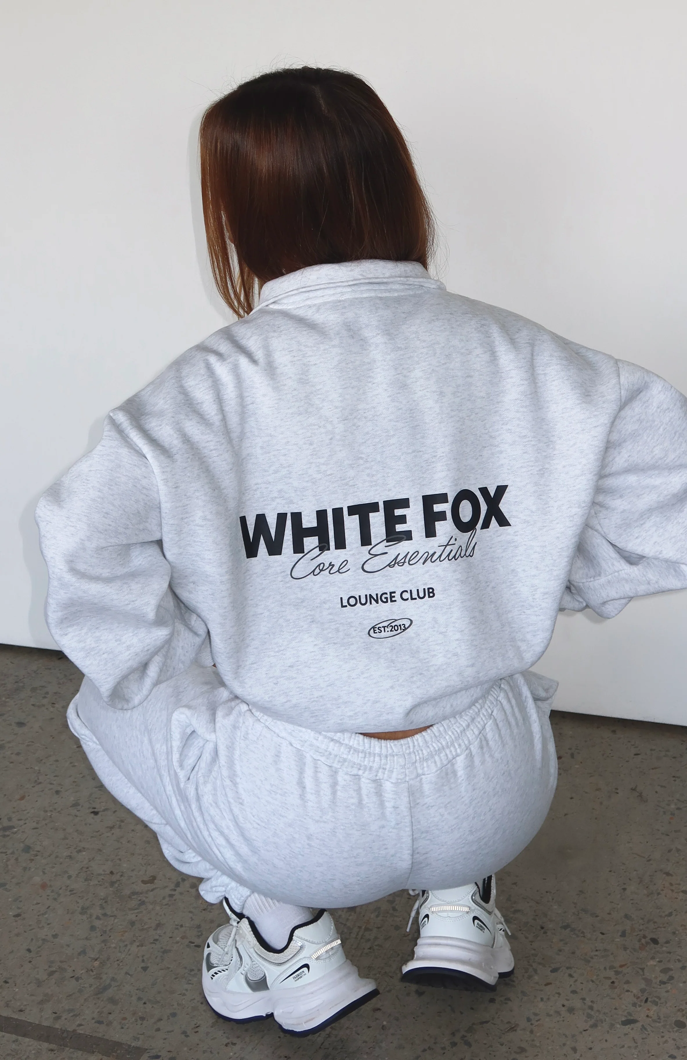 Core Essentials Zip Sweater Grey Marle - White Fox Boutique