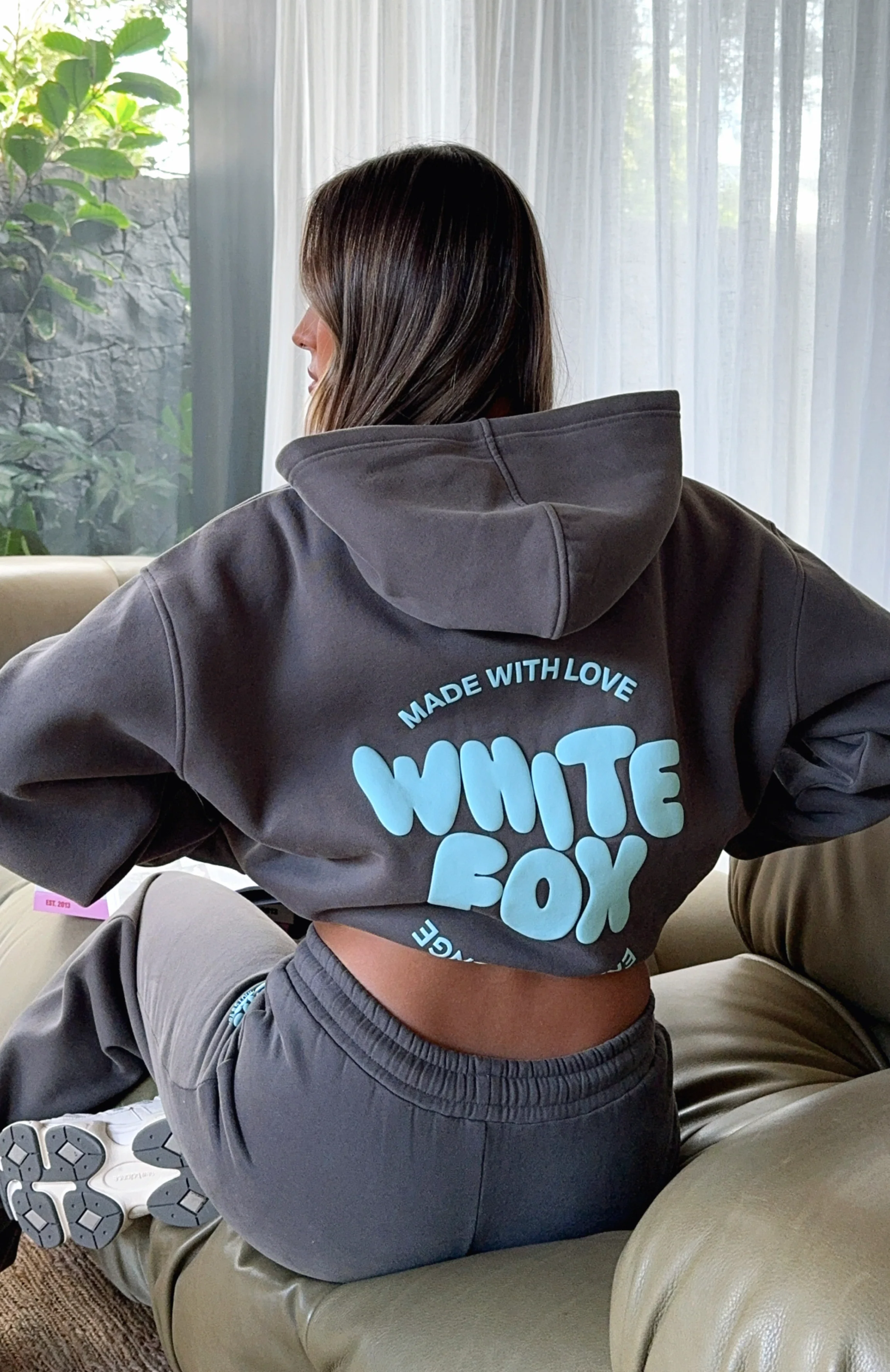 With Love For You Oversized Hoodie Volcanic - White Fox Boutique