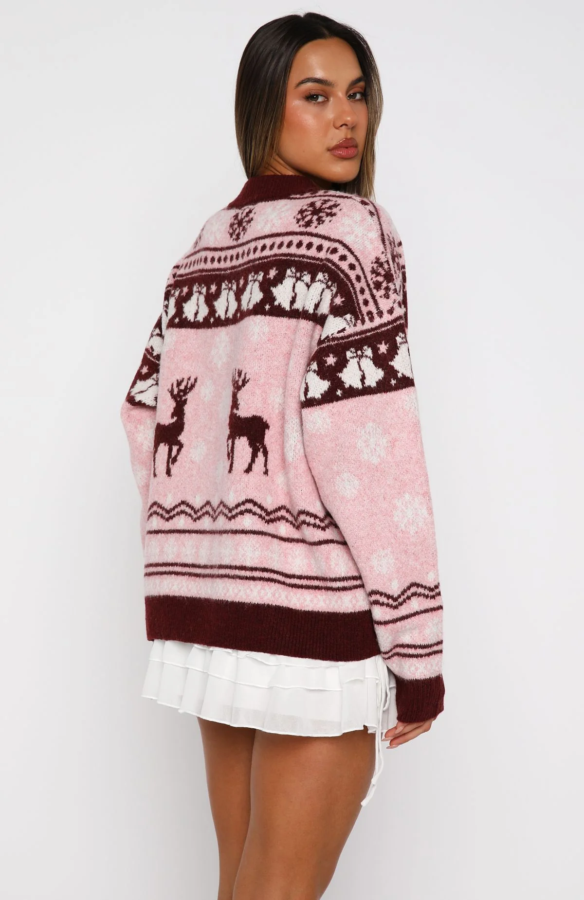 Arctic Fire Knit Sweater Crimson Twist - White Fox Boutique