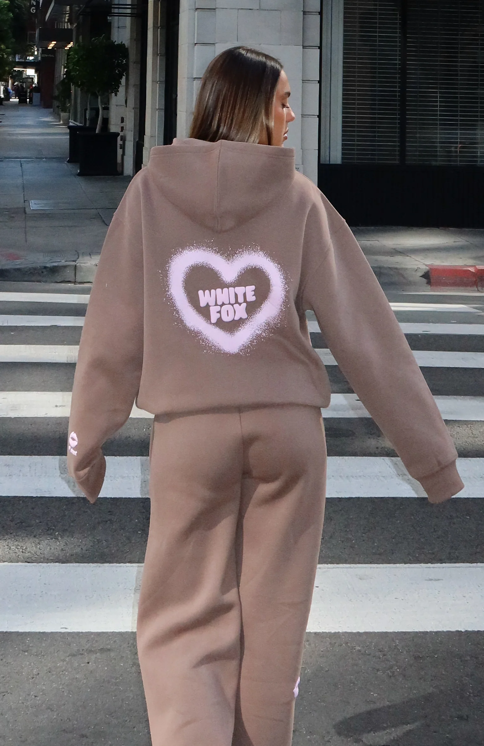 11th Street City Girl At Heart Oversized Hoodie Cinnamon Bun - White Fox Boutique