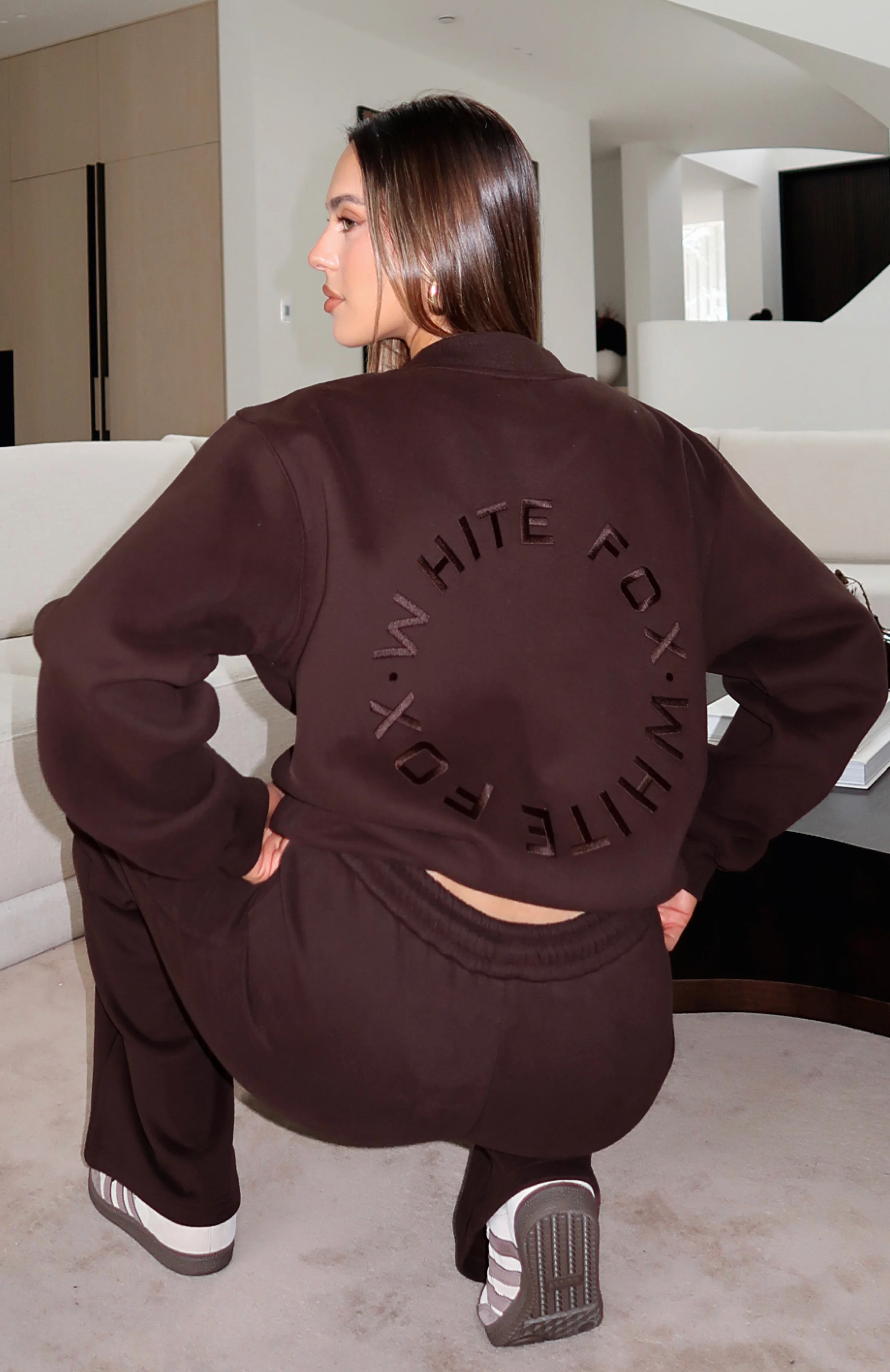 Stay Lifted Oversized Sweater Bitter Chocolate - White Fox Boutique