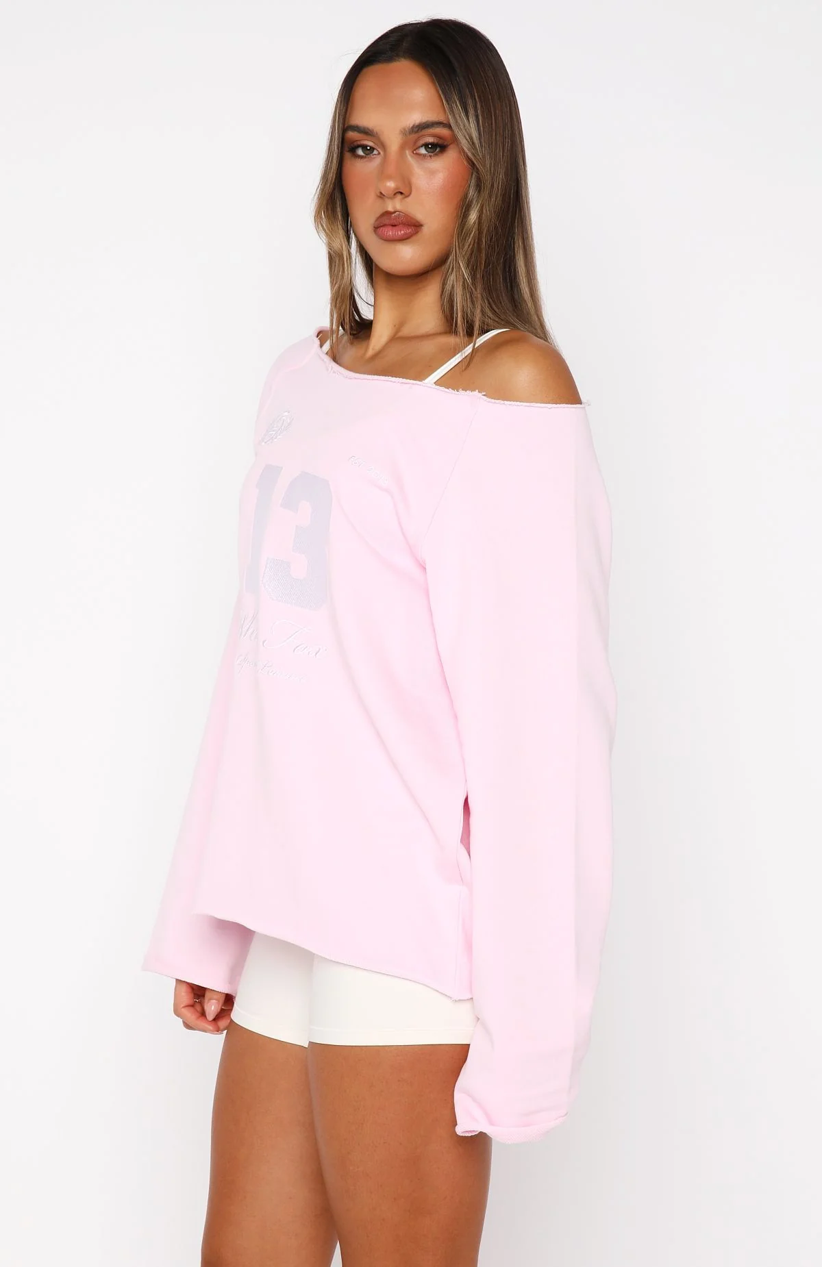 Out Of Chances Off Shoulder Sweater Ballet Pink - White Fox Boutique