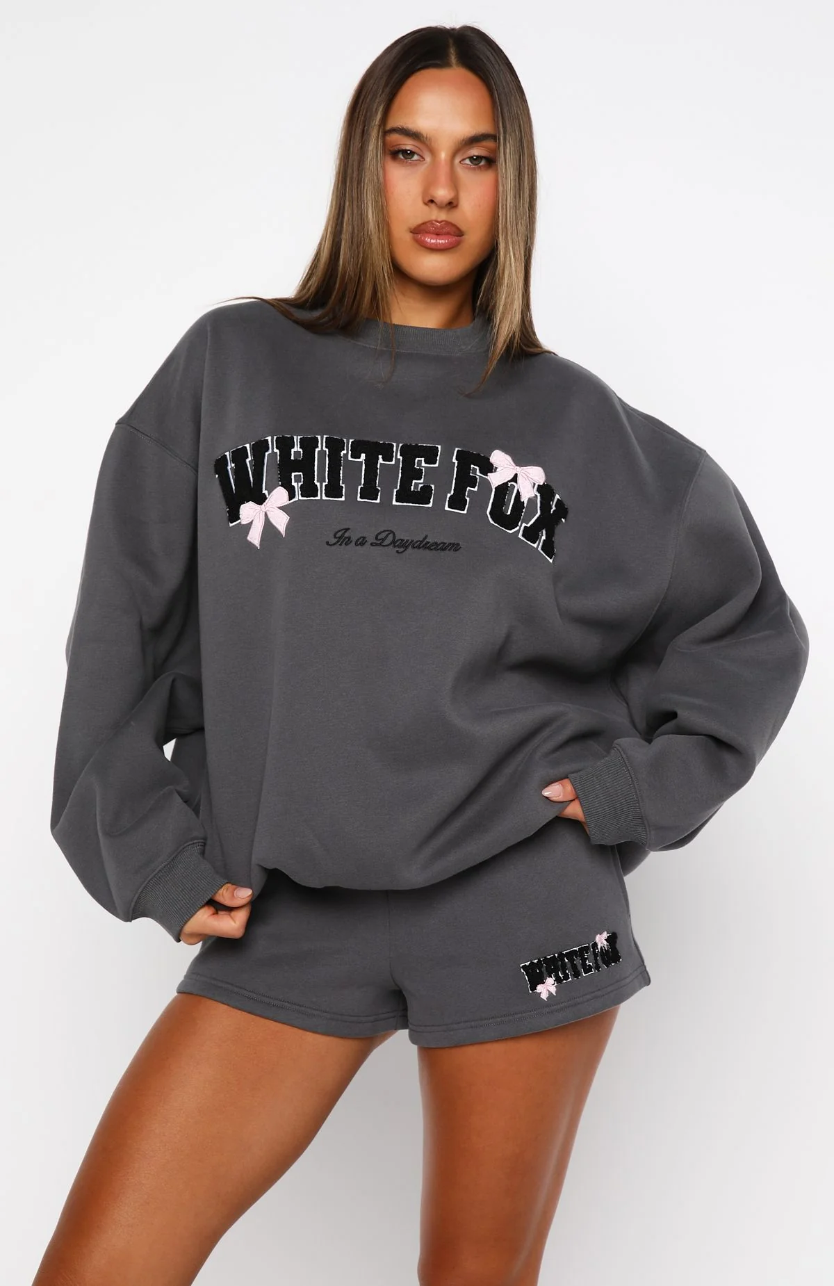 Daydreamers Madeline Drop Shoulder Sweater Volcanic - White Fox Boutique